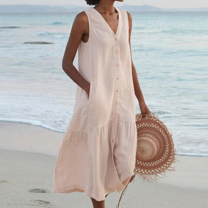 Celi - Robe d'Été Élégante qui Couvre le Ventre