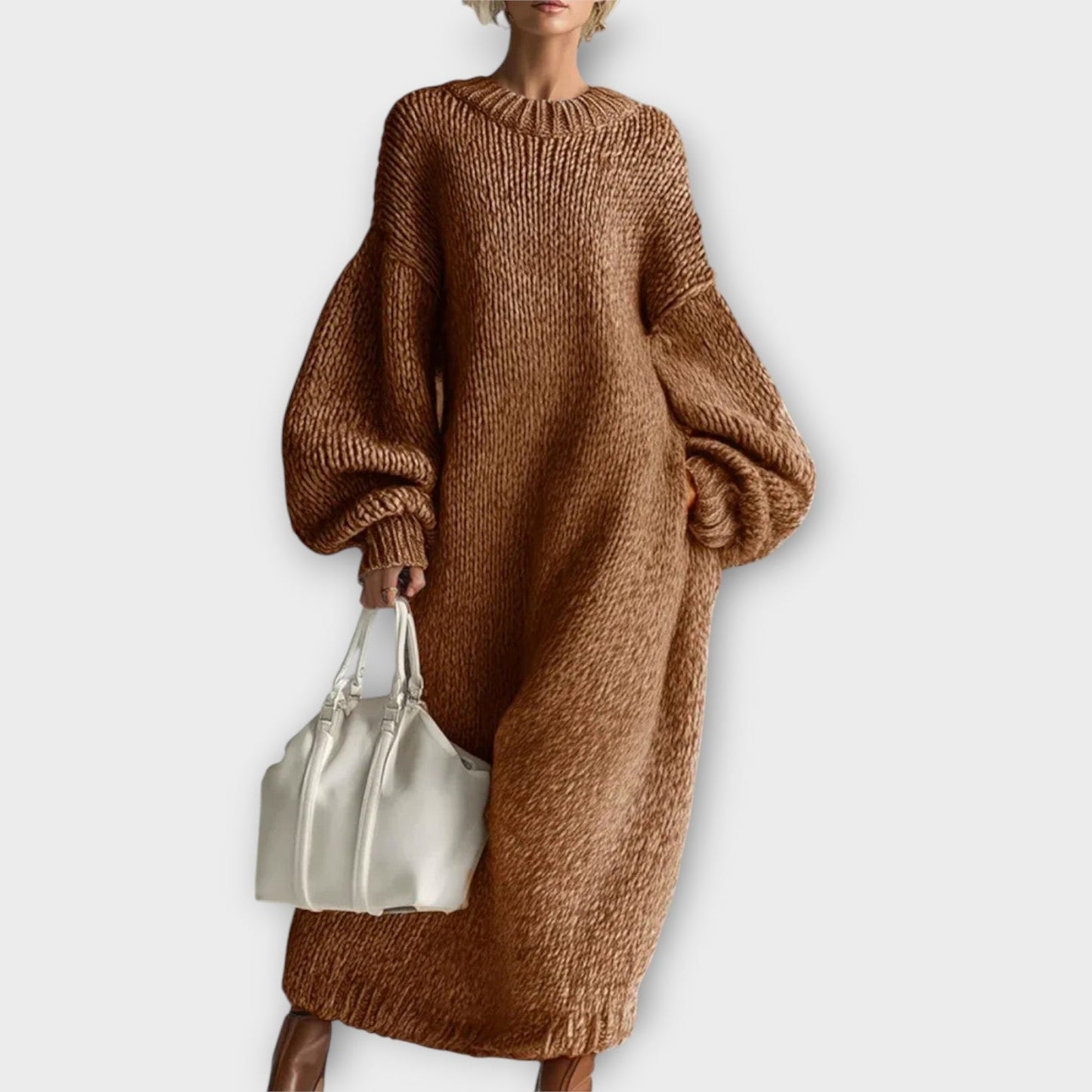 Robe Maxi en Tricot Oversized et Confortable