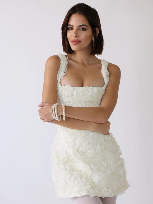Robe Mini Corset Étreinte de Fleur