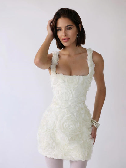 Robe Mini Corset Étreinte de Fleur