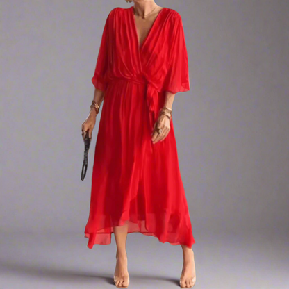 Dorselinde | Robe Maxi Élégante avec Décolleté Féminin