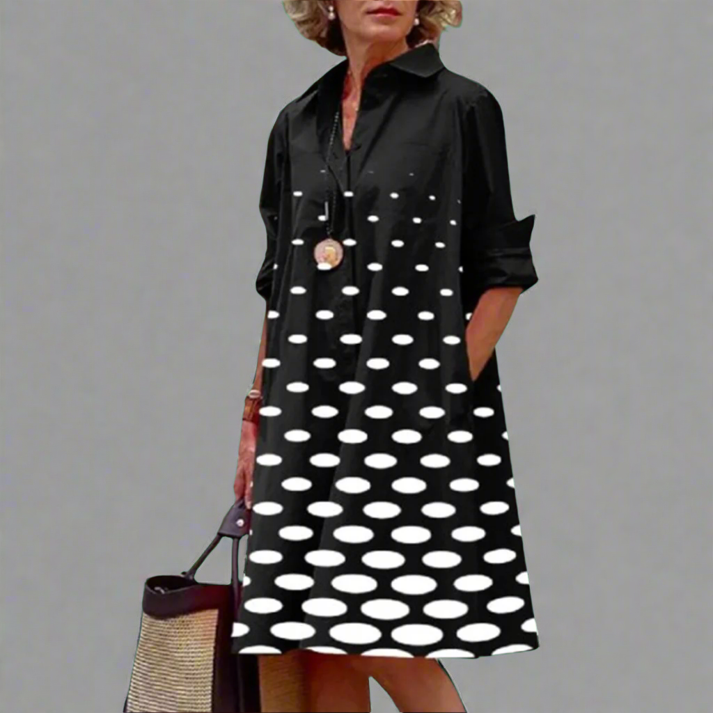 Vega - Robe Ample avec Imprimé à Pois Unique et Stylé