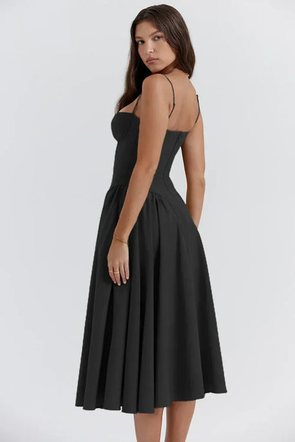 Elara | Robe à bretelles avec corset