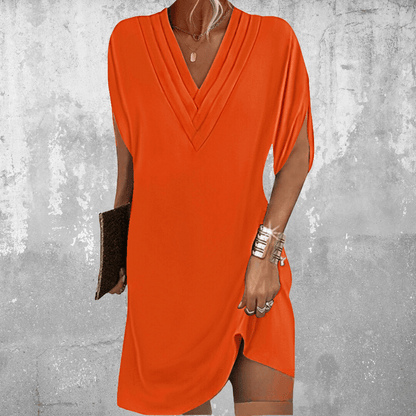 Lisa | Robe Tunique avec Col en V Drapé