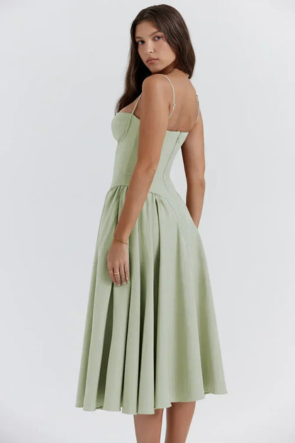 Elara | Robe à bretelles avec corset