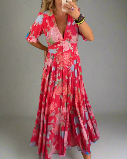 Mathilda | Robe Fleurie de Jour avec Poches Cachées et Coupe Féminine