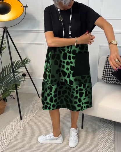 Olivia | Robe Casual Imprimée avec Poches