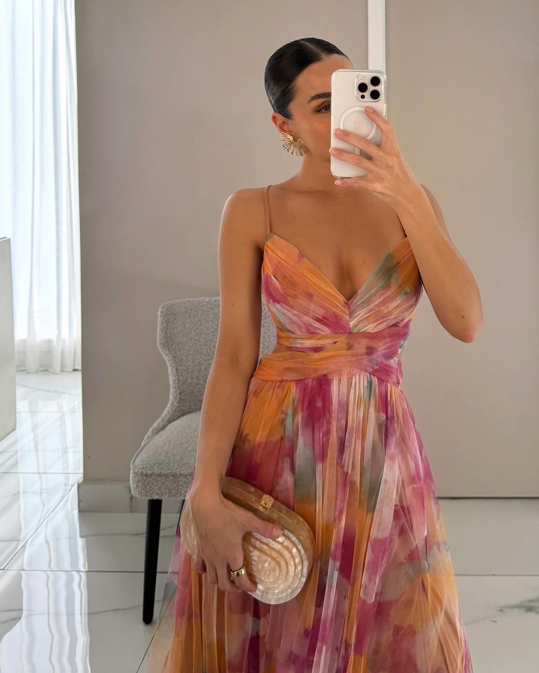 Giselle - Robe Longue Enchantée avec Imprimé Floral