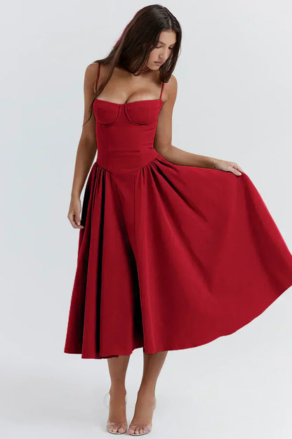 Elara | Robe à bretelles avec corset