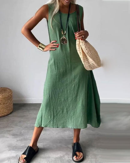 BLOME - Robe midi boho sans manches