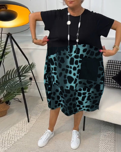Olivia | Robe Casual Imprimée avec Poches