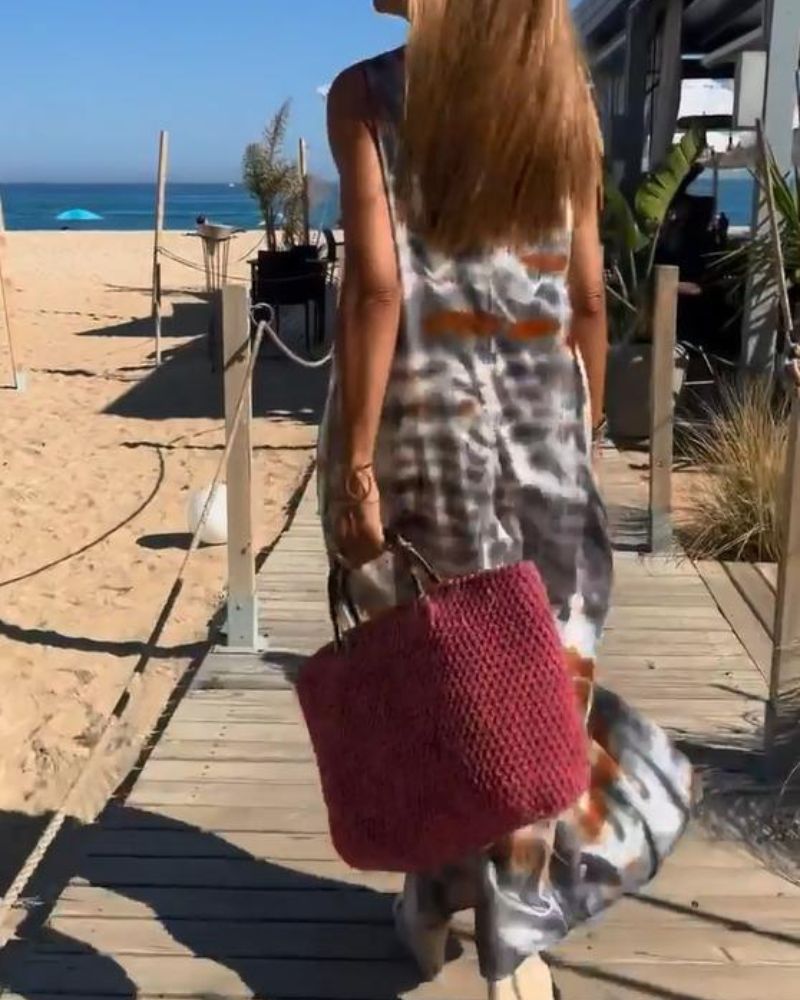 SORIA - ROBE SANS MANCHES AVEC IMPRIMÉ TIE DYE