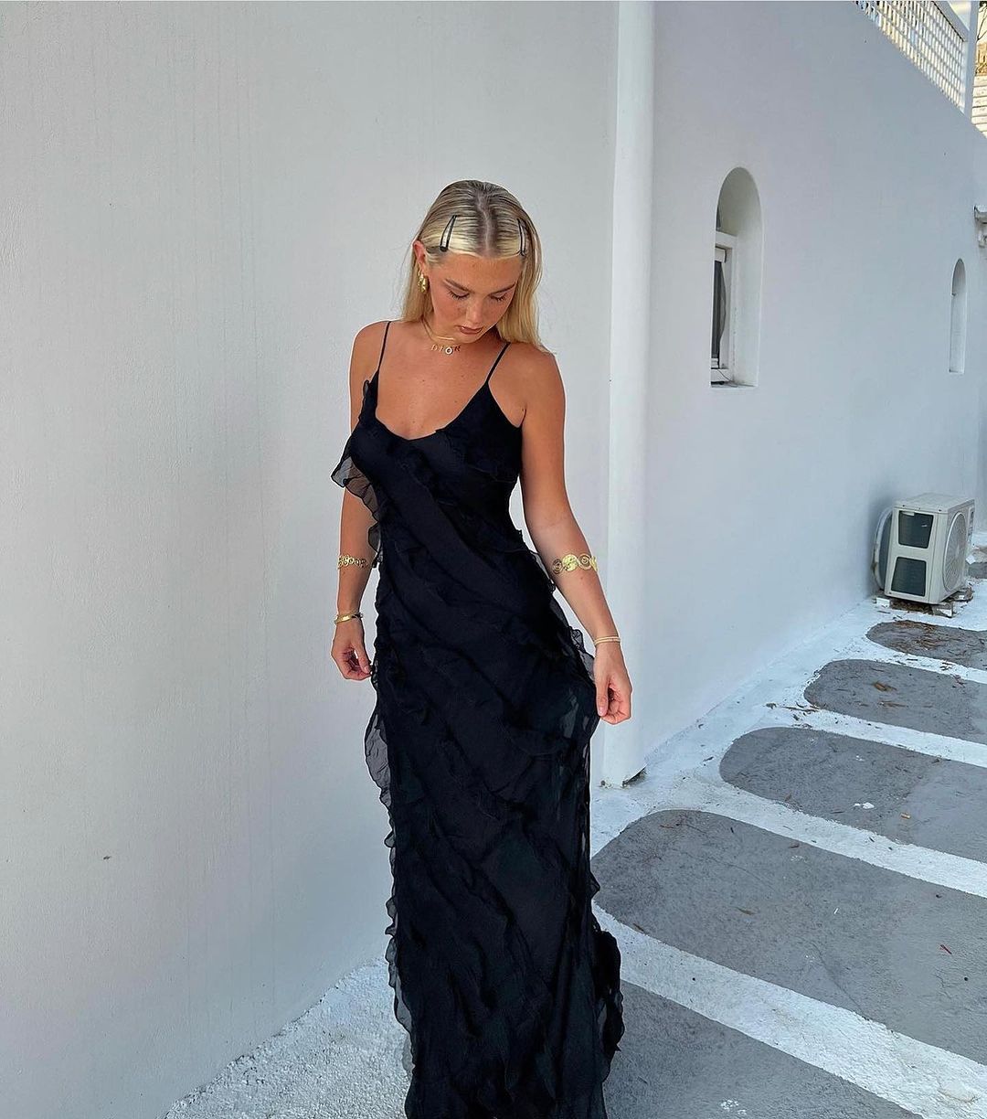 Zara - Robe Maxi avec Volants