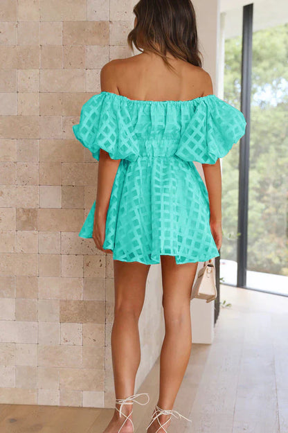 Evie - Robe Mini avec Manches Bouffantes