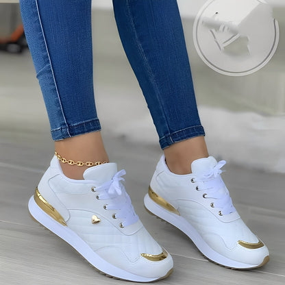 Agnès - Chaussures à lacets à carreaux pour femmes