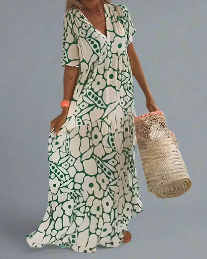 Hannelore | Robe d'Été avec Coupe Élégante et Motif Graphique