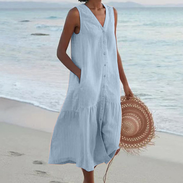 Celi - Robe d'Été Élégante qui Couvre le Ventre