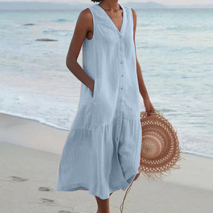 Celi - Robe d'Été Élégante qui Couvre le Ventre