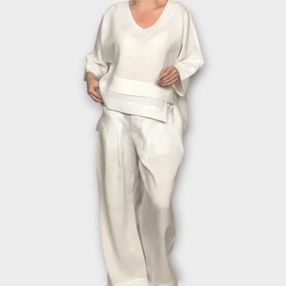 Ensemble de Lounge de Deux Pièces avec Pantalon Large et Coupe Détendue