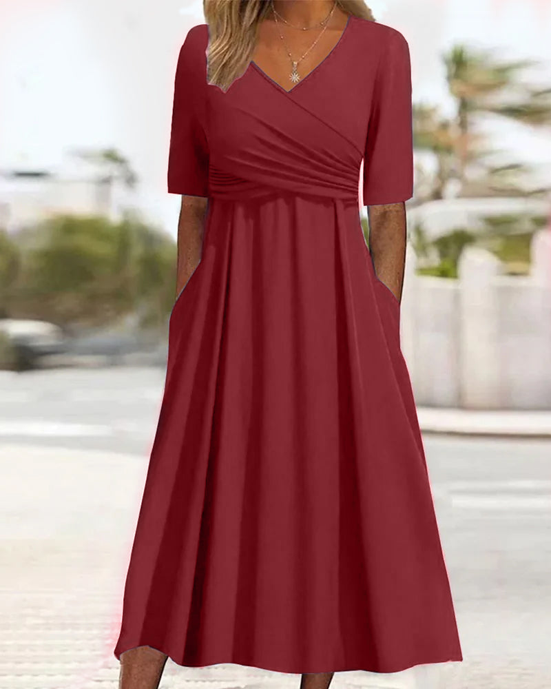 Hailey | Robe d'Été avec Décolleté en V et Poches