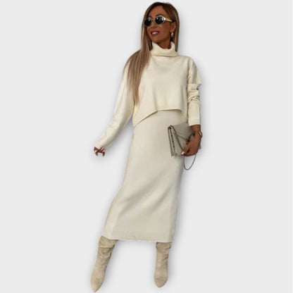 L'ensemble de Pull et Jupe Luxe Tricot