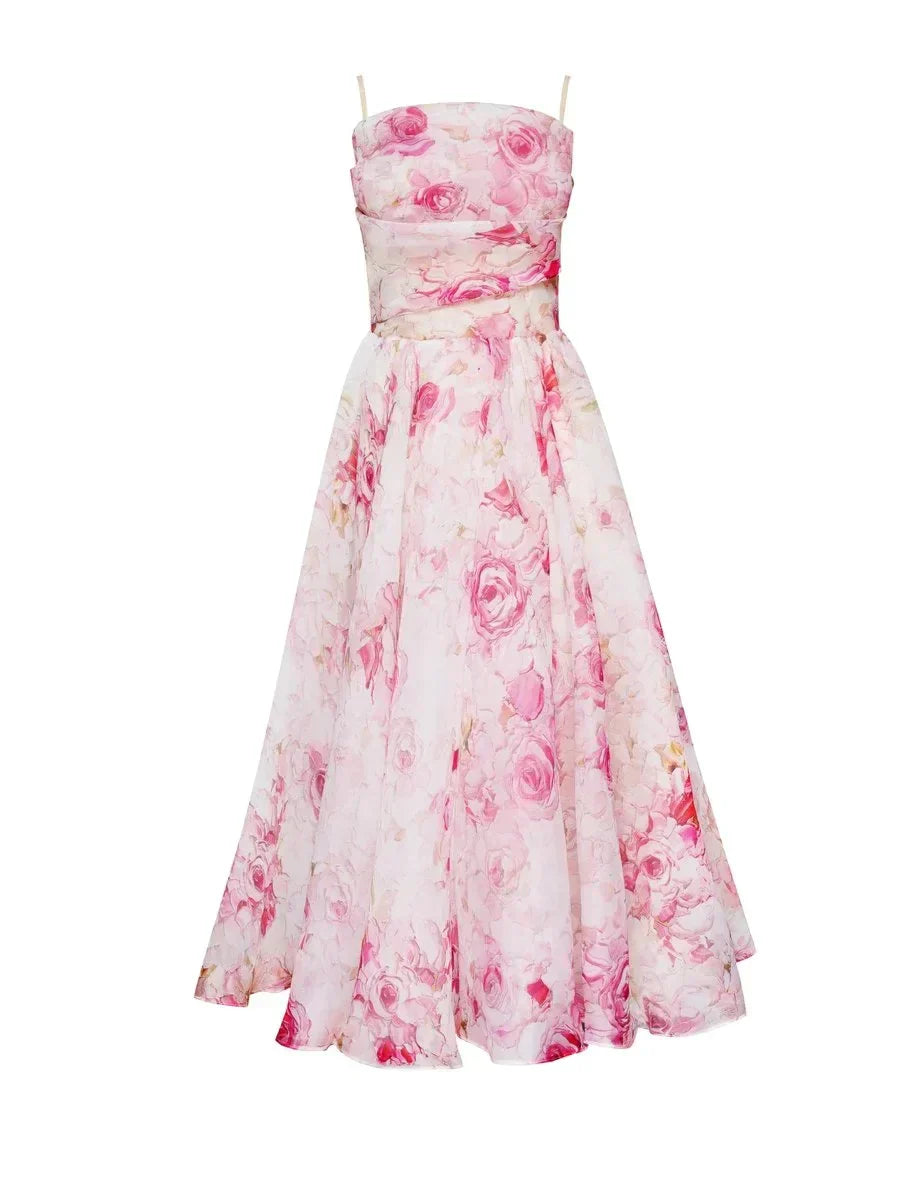 Emilia | Robe Élégante Sans Manches Imprimée