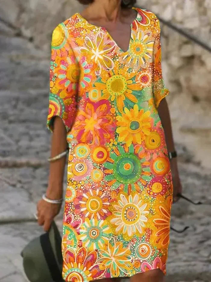 Beth™ - Robe Fleurie Colorée