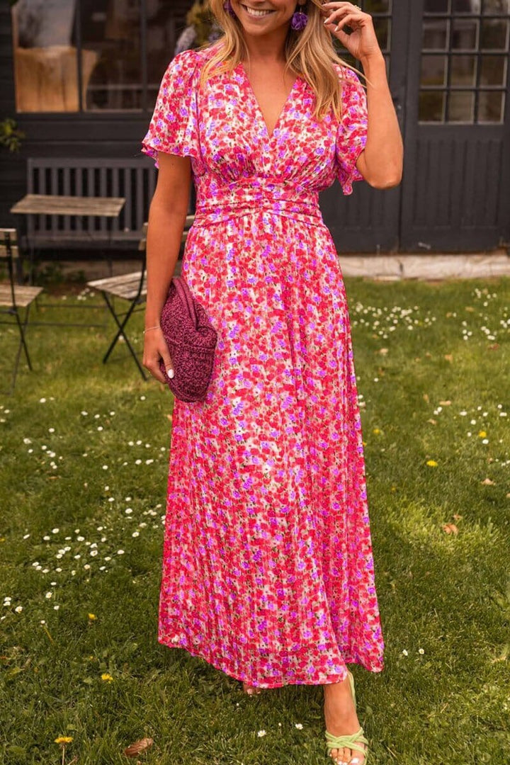 Robe Maxi Élégante Sandra avec Décolleté en V