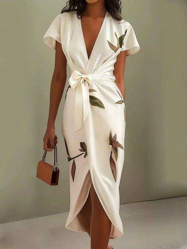 Elin™ | Robe portefeuille élégante à imprimé floral