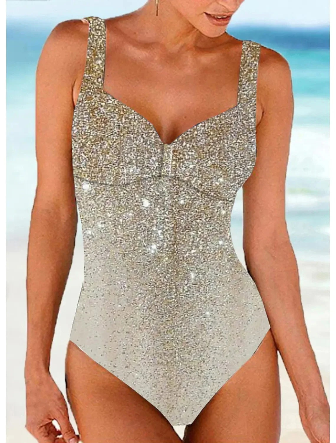 LolaBeach - Maillot de bain imprimé paillettes