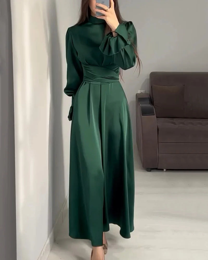 ItalianFrost - Robe Maxi en Satin