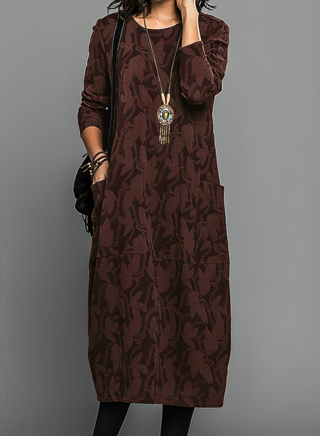 Alisha – Robe à Manches Longues Imprimée