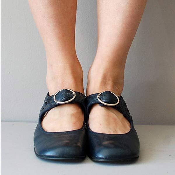 Beatrice - Sandales en Cuir à Talon et Boucle Ajustable Orthopédique