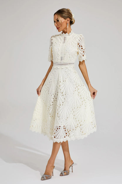 Hallie | Robe Midi en Dentelle