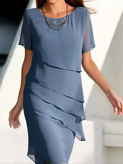Georgina - Robe d'été élégante avec un aspect superposé