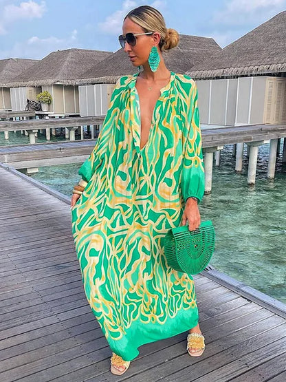 Bea - Robe Maxi à Col V