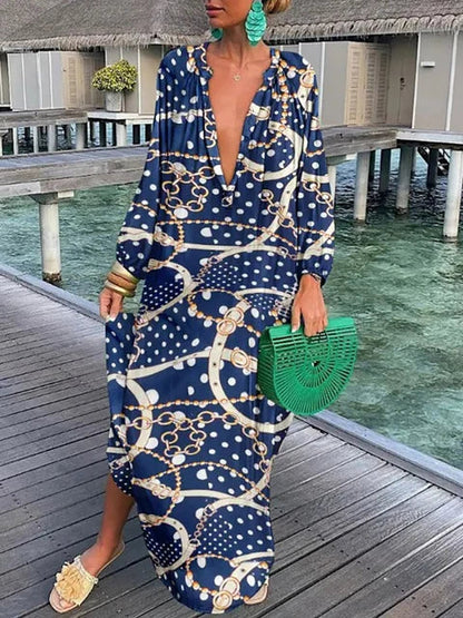 Bea - Robe Maxi à Col V