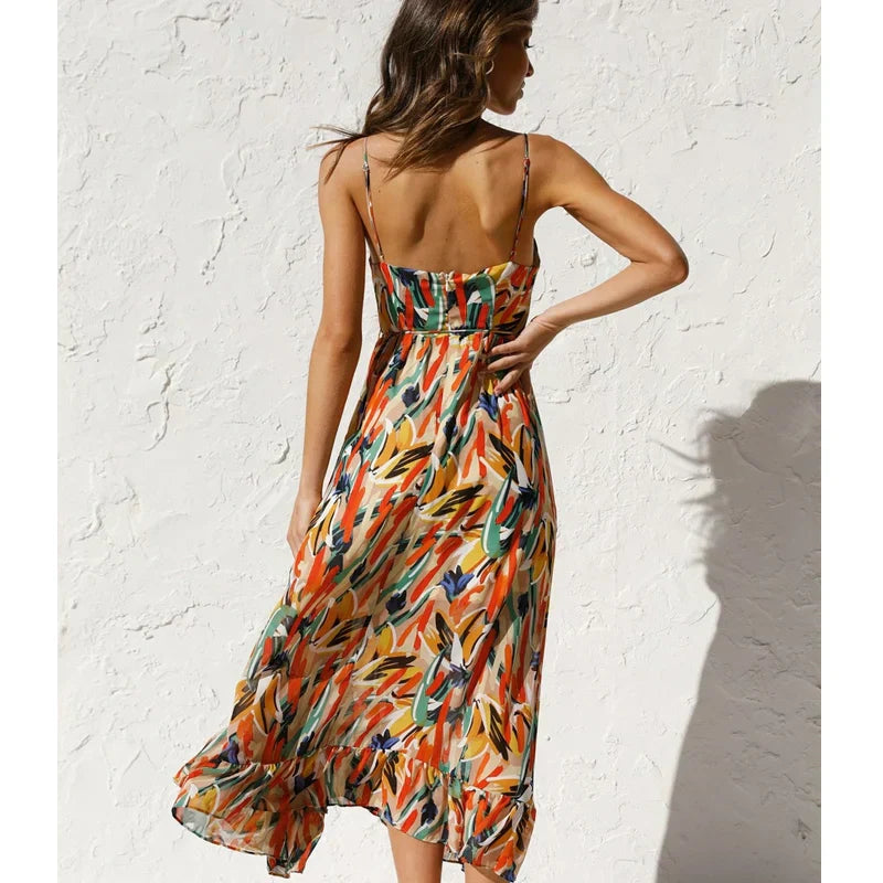 Clara - Robe Maxi Imprimée Élégante