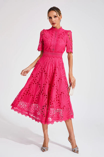 Hallie | Robe Midi en Dentelle