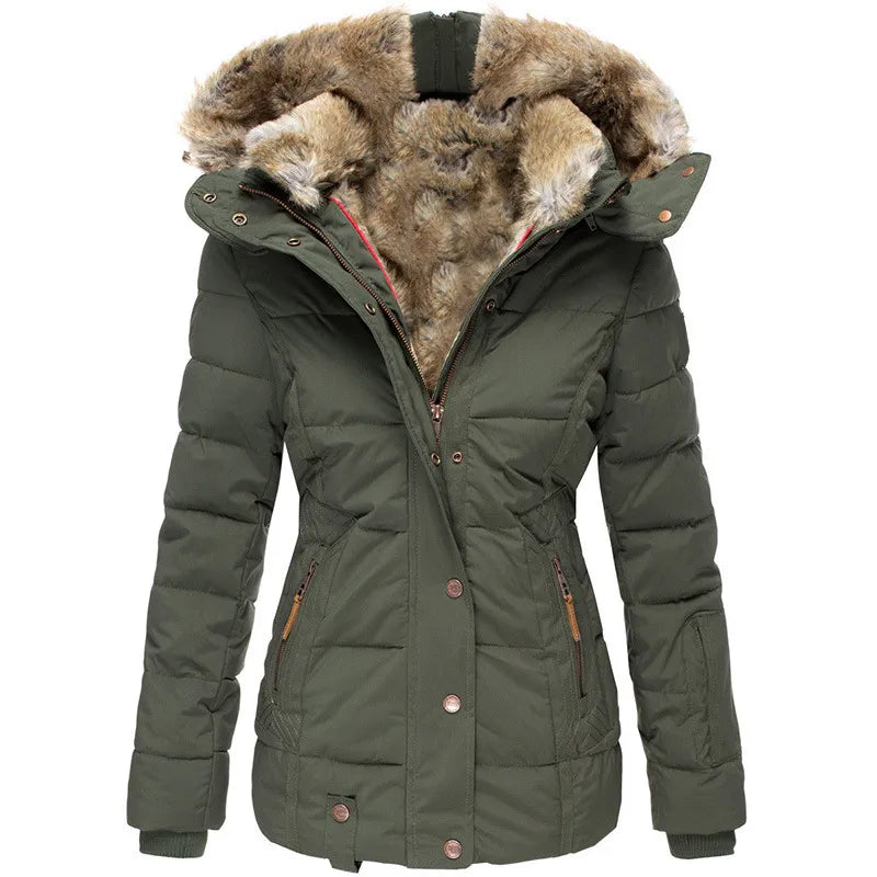 Grace - Veste en Cuir Chaude et Confortable pour l'Hiver