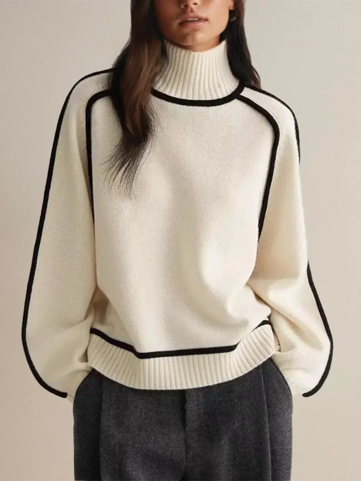 Donna | Pull élégant à col roulé