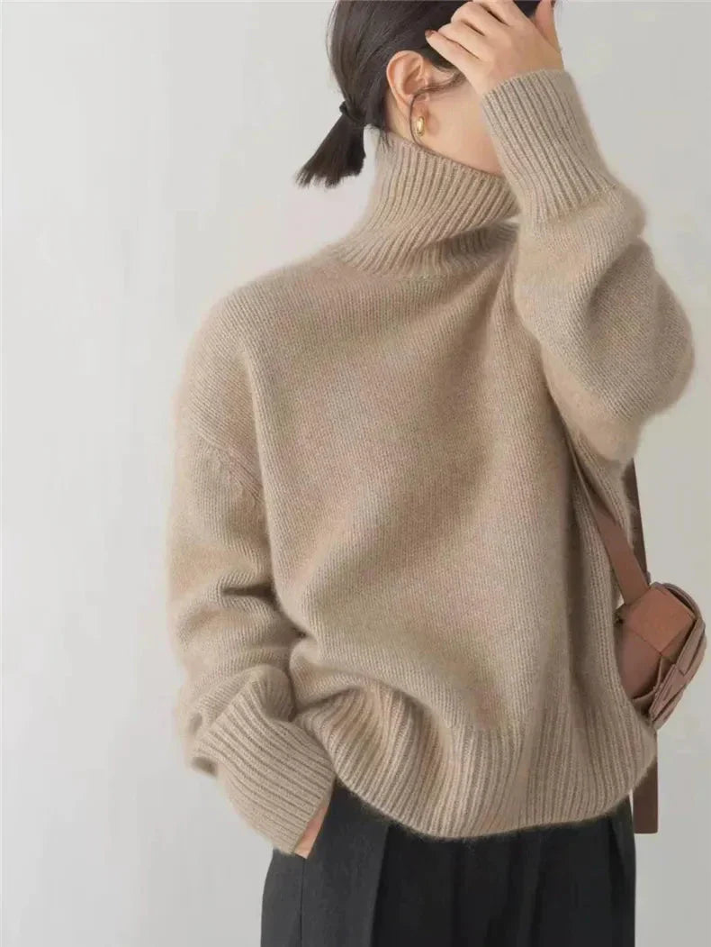 Diana - Pull Col Montant Doux et Confortable