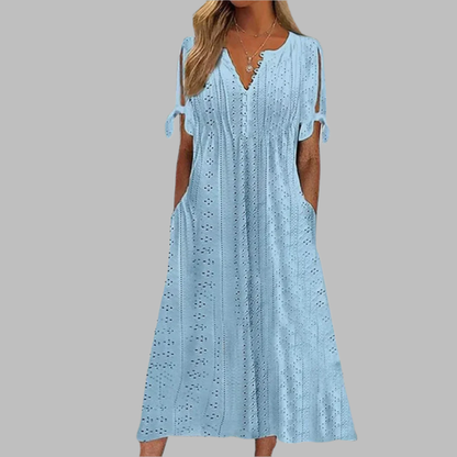 Alice - Élégant Robe Bohémienne d'Été Midi
