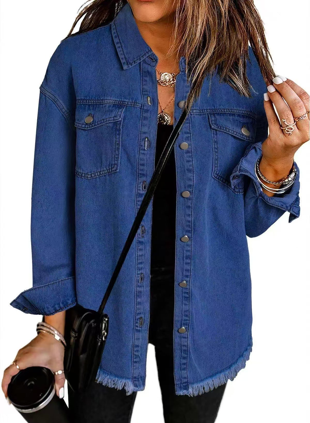 Giselle - Veste en Jean Intemporelle au Style Classique