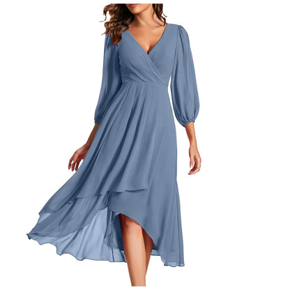 Laia - Robe à manches longues avec décolleté en V