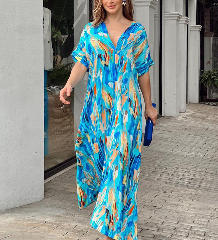 Camille - Robe Abstraite Vibrante