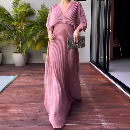 RIA™ - Robe Maxi avec Côtes Flottantes