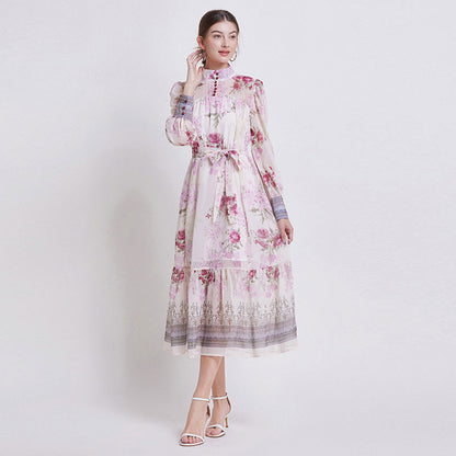 Sarah | Robe en Chiffon Floral Élégante