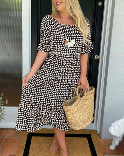 Blythea – Robe Midi Évasée Décontractée