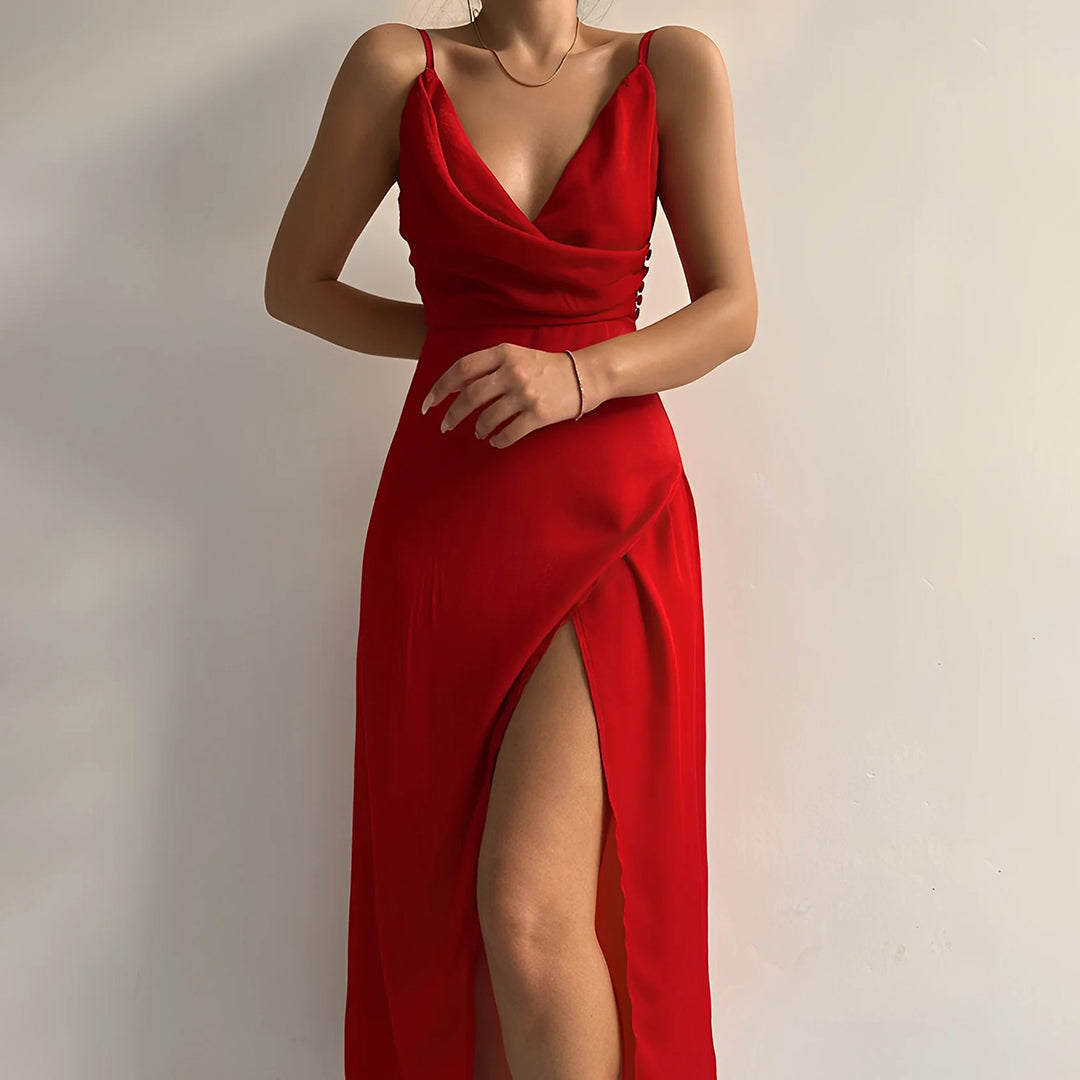 Valeria – Élégant Robe de Soirée en Satin